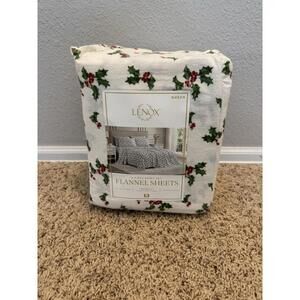 Lenox Flannel Sheet Set, Queen (Holly Green)